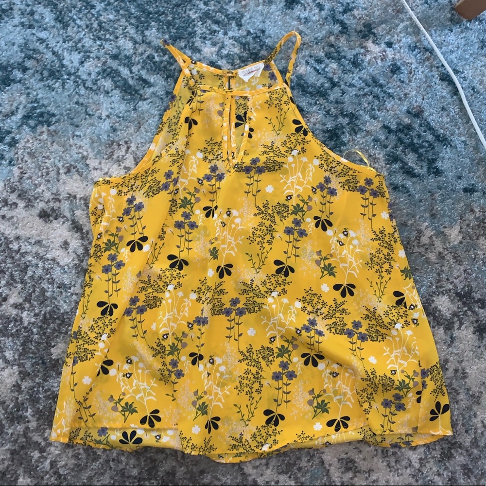 Sienna Sky Yellow Floral Tank Top